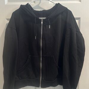 Black Zip-Up Hoodie